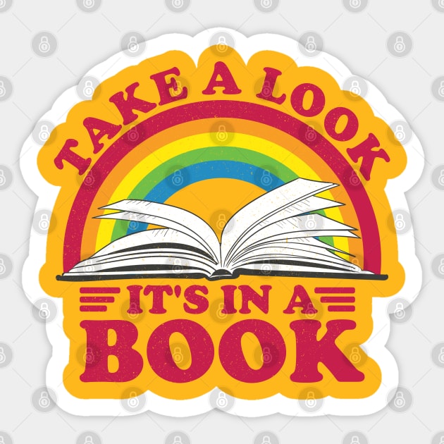 Reading Rainbow - Take a Look It's in a Book Sticker by devilcat.art